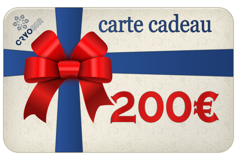 carte cadeau cryobar 200 € carte cadeau cryobar 200 €
